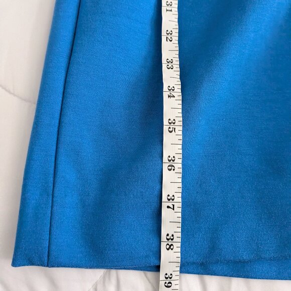 J Crew Fit & Flare Dress Women's Size 12 Blue Sleeveless Pleated Stretch #A5434 - Picture 13 of 13